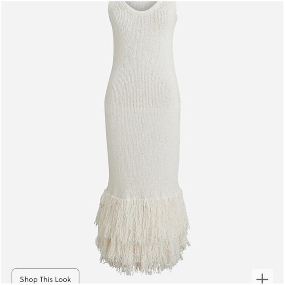 J.Crew Maxi Fringe Sweater knit Dress BY934 Size S - Picture 9 of 9